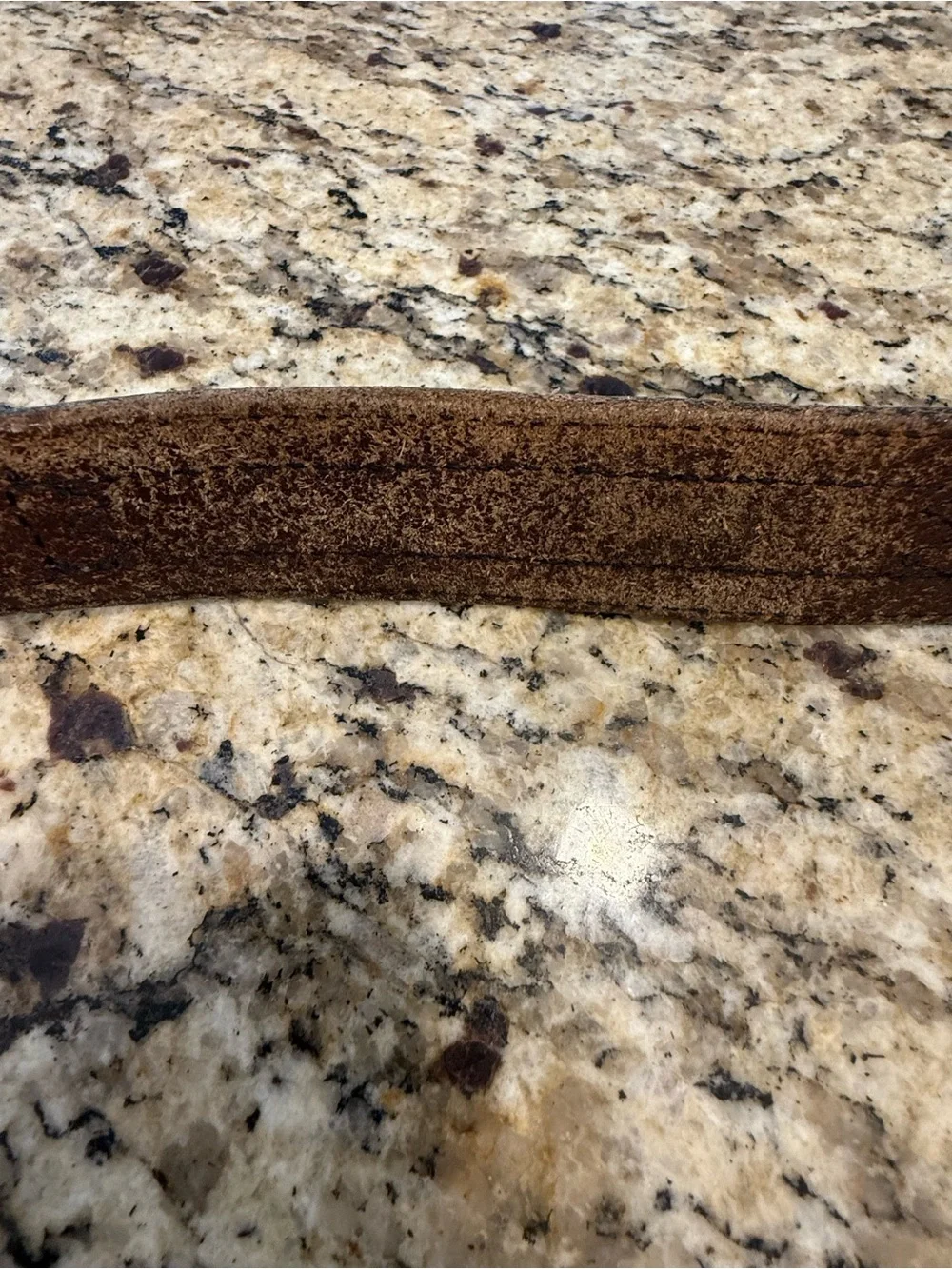 Western embroidered brown leather belt embossed silver decor 47”